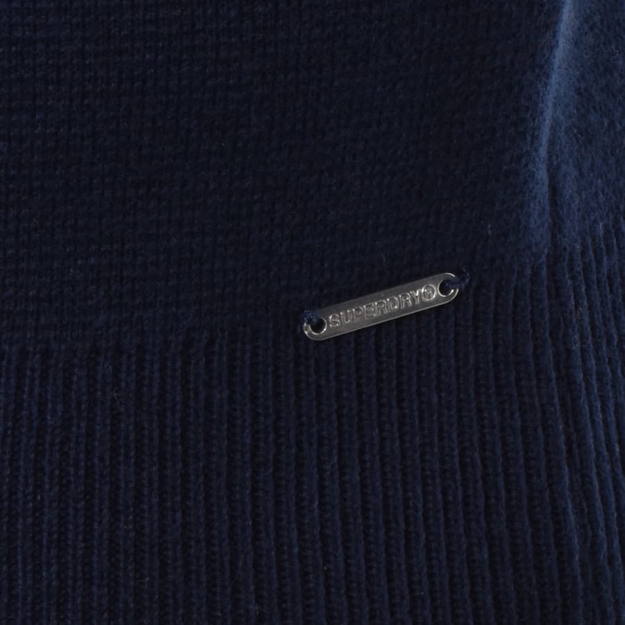 Alternative Image for ProductSuperdry Henley Half Zip Knit Jumper Navy3